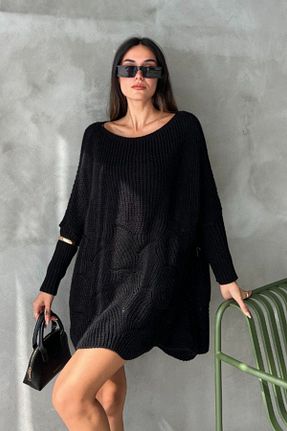 پانچو مشکی زنانه اکریلیک AQE FASHION - کد 904353838