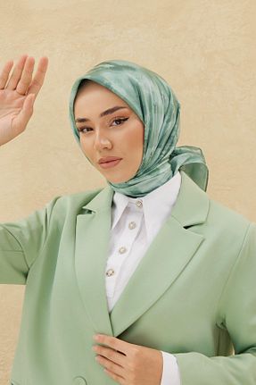 روسری سبز پلی استر Silk Home - کد 775772214