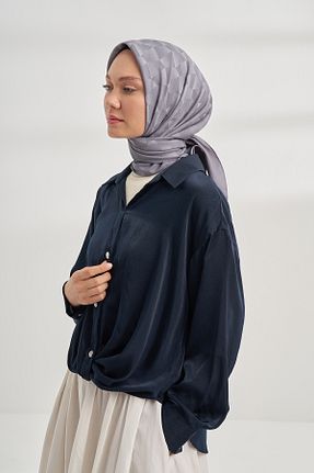 روسری طوسی پلی استر ARMANDA - کد 904354078