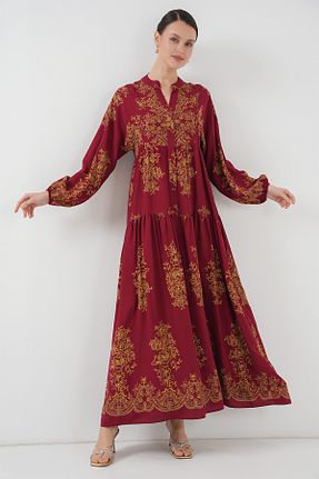 لباس حجاب قرمز زنانه Asimetrik Bigdart - کد 858550915