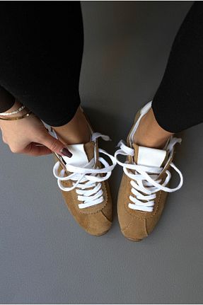 کفش اسنیکر قهوه ای زنانه چرم اصل Mupa Shoes - کد 905717990