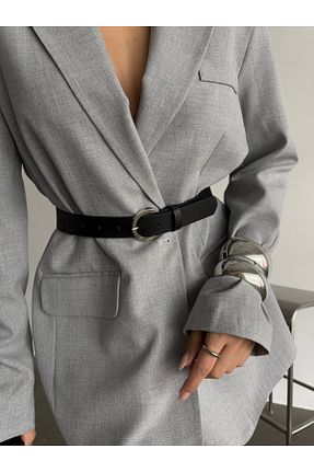 کمربند مشکی زنانه چرم مصنوعی Salpo Polimer Salpa - کد 904424101