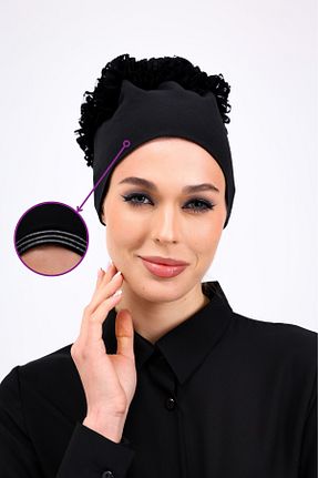کلاه شنای حجاب مشکی زنانه Loggia - کد 904422302