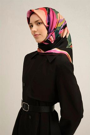 روسری مشکی کرپ ساتن ابریشم Armine - کد 904429039