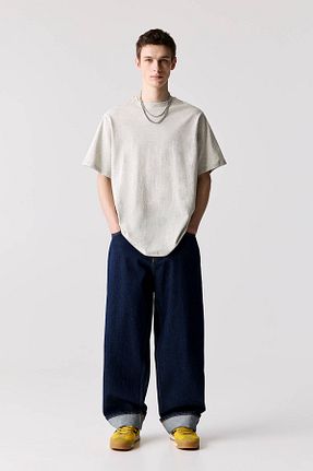 تیشرت طوسی مردانه رگولار Pull & Bear - کد 904435515
