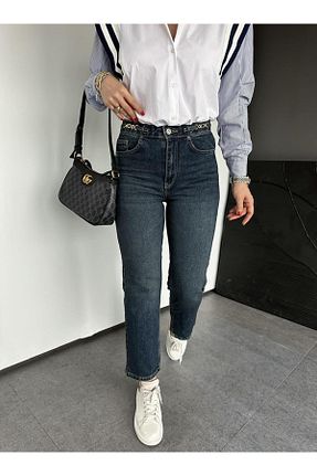 شلوار جین آبی زنانه Zerrincan Giyim - کد 904448347