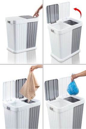 سبد لباس طوسی پلاستیک plastyol - کد 826432476