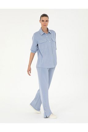شلوار کرمگن آبی زنانه پاچه لوله تفنگی Pierre Cardin - کد 904450332