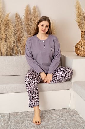 ست لباس راحتی بنفش زنانه گلدار Nisanca - کد 474813892