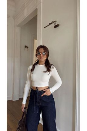 بلوز نباتی زنانه ساده Fistan Byn Melisa - کد 904459554