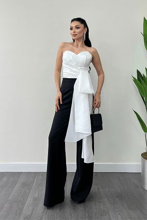 سرهمی سفید زنانه Straplez giyimmasalı - کد 904457491