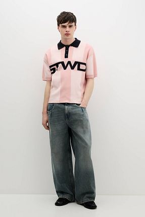 تیشرت صورتی مردانه رگولار Pull & Bear - کد 904459515