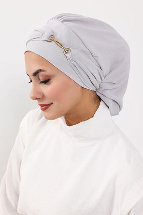 شال طوسی زنانه پلی استر Aisha