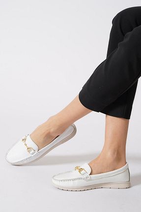 بابت سفید زنانه چرم خالص Moda Pie - کد 904462054