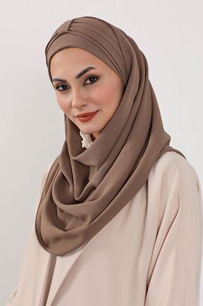 شال قهوه ای زنانه Aisha