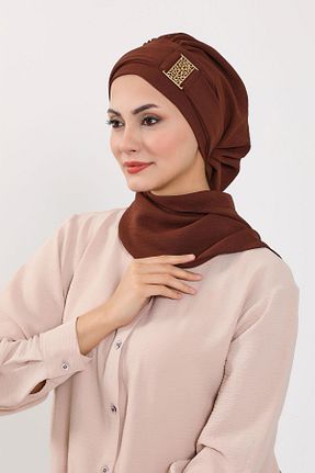 شال قهوه ای زنانه Aisha
