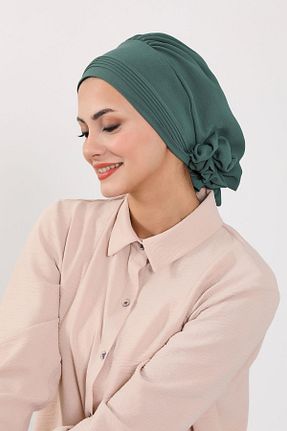 شال سبز زنانه پلی استر Aisha