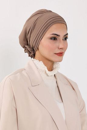 کلاه شنای حجاب قهوه ای زنانه Aisha