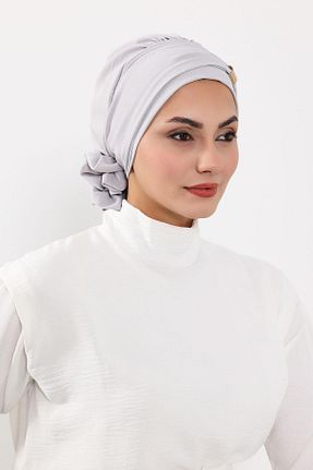 شال طوسی زنانه پنبه پلی استر Aisha