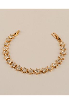دستبند استیل (فولاد) طلائی روکش طلا Portakal Esintisi - کد 904467314