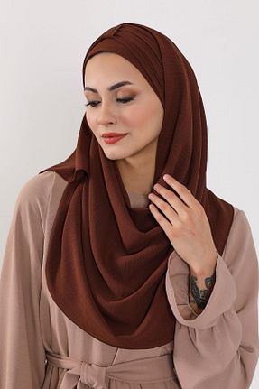 شال قهوه ای زنانه Aisha