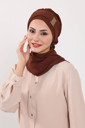 شال قهوه ای زنانه Aisha