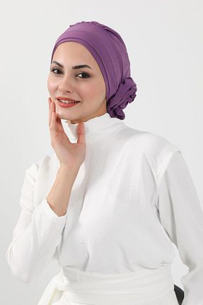 شال بنفش زنانه پلی استر Aisha