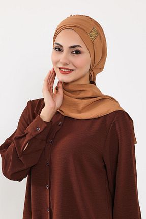 شال قهوه ای زنانه Aisha