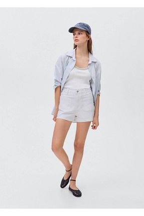 شلوارک و برمودا سفید زنانه پنبه ای MANGO Teen - کد 904483826