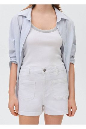 شلوارک و برمودا سفید زنانه پنبه ای MANGO Teen - کد 904483826