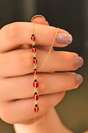 گردنبند نقره طلائی زنانه 925 عیار Papatya Silver - کد 127503099
