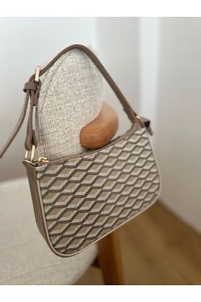 کیف دوشی بژ زنانه چرم مصنوعی SOFT - کد 904477387