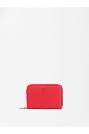 کیف پول قرمز زنانه چرم خالص PARFOIS - کد 904494533