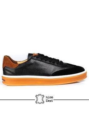 کفش کژوال مشکی مردانه چرم خالص maximoda - کد 904488558