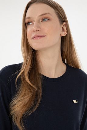 پلیور سرمه ای زنانه ساده U.S. Polo Assn. - کد 860866003