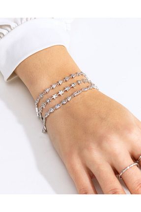 دستبند نقره سفید زنانه 925 عیار MEKS JEWELS - کد 904519336