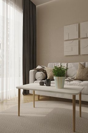 میز جلو مبلی سفید Suntalam woodaria - کد 905547915