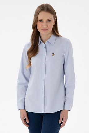 پیراهن آبی زنانه یقه ایستاده U.S. Polo Assn. - کد 904531747