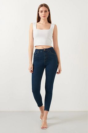 شلوار سرمه ای زنانه لیکرا Bella denim - کد 904524959