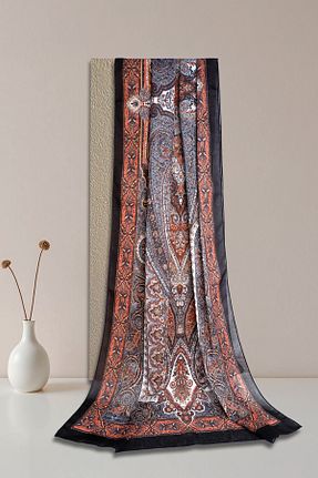شال نارنجی زنانه پنبه ای Sekine İpek - کد 904545214