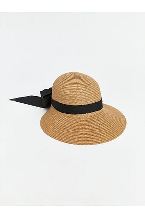 کلاه بژ زنانه حصیر LC Waikiki - کد 904573530