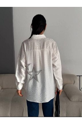 پیراهن سفید زنانه رگولار Butik Ayseba - کد 904581297