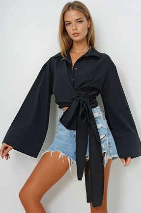 پیراهن مشکی زنانه رگولار VAGGON - کد 904602607