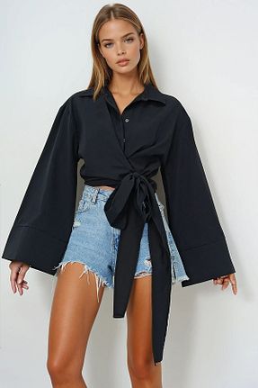 پیراهن مشکی زنانه رگولار VAGGON - کد 904602607