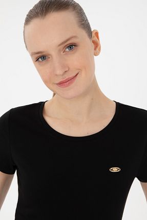 تیشرت مشکی زنانه Fitted U.S. Polo Assn. - کد 904611491
