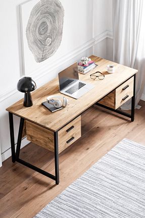 میز تحریر قهوه ای 73 سانتی متر Ceramical - کد 905987479