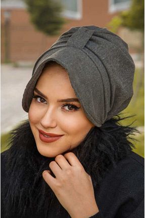 کلاه خاکی زنانه پشمی Aişe Tesettür - کد 783375068