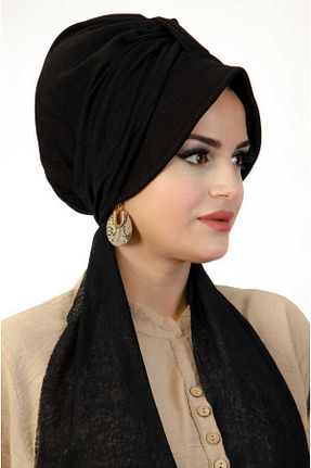 کلاه مشکی زنانه پلی استر Aişe Tesettür - کد 47376517