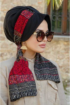 کلاه شنای حجاب مشکی زنانه Aişe Tesettür - کد 91748542