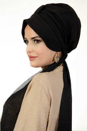 کلاه مشکی زنانه پلی استر Aişe Tesettür - کد 47376517